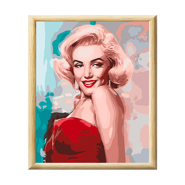 Adult Paint by Numbers with Frame - Magnificent Monroe Paint By Numbers With Frame Iconix 