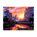 Adult Paint by Numbers with Frame - Mesmerising Mountains Paint By Numbers With Frame Iconix 