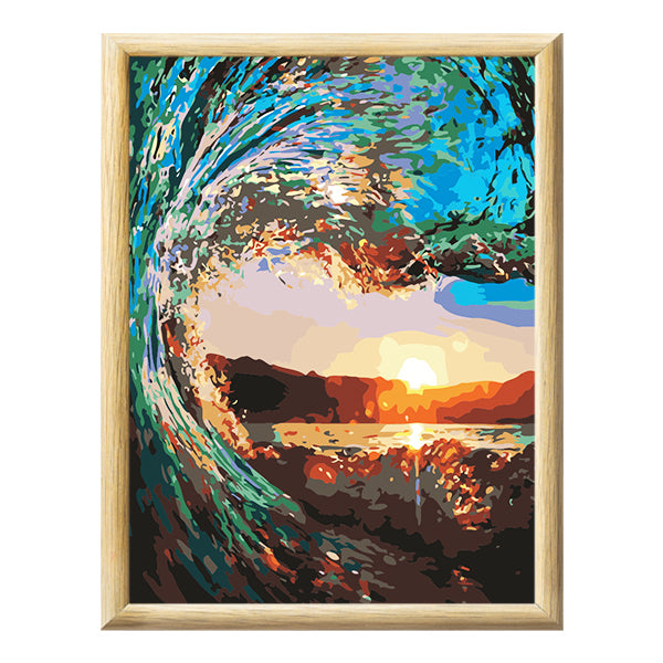 Adult Paint by Numbers with Frame - One with the Waves Paint By Numbers With Frame Iconix 