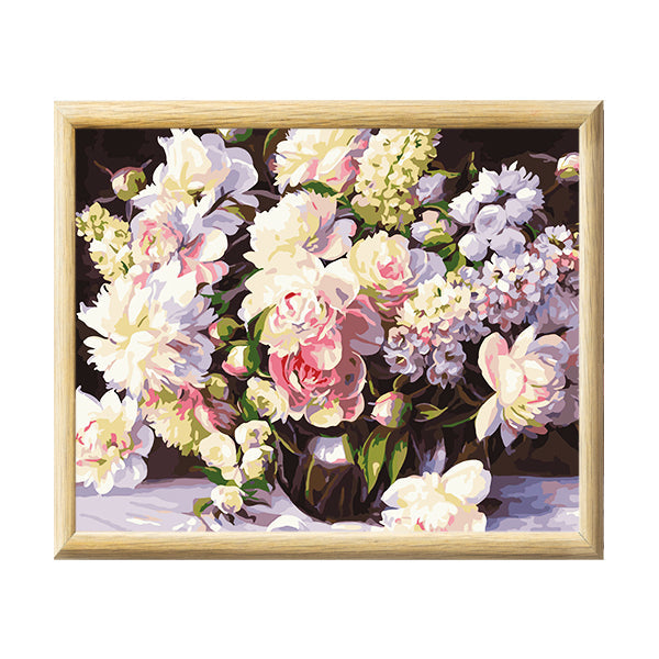 Adult Paint by Numbers with Frame - Pastel Purity Paint By Numbers With Frame Iconix 