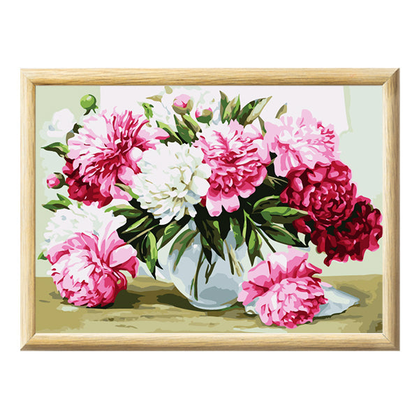 Adult Paint by Numbers with Frame - Purely Petals Paint By Numbers With Frame Iconix 