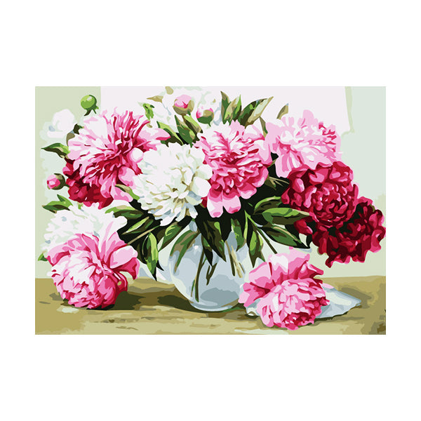 Adult Paint by Numbers with Frame - Purely Petals Paint By Numbers With Frame Iconix 