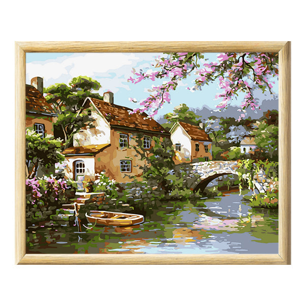 Adult Paint by Numbers with Frame - Riverside Manor Paint By Numbers With Frame Iconix 