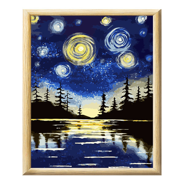 Adult Paint by Numbers with Frame - Starry Sights Paint By Numbers With Frame Iconix 