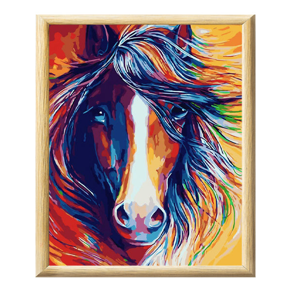 Adult Paint by Numbers with Frame - Strong Stallion Paint By Numbers With Frame Iconix 
