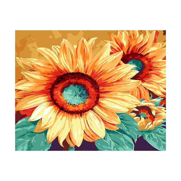Adult Paint by Numbers with Frame - Sunflower Paint By Numbers With Frame Iconix 