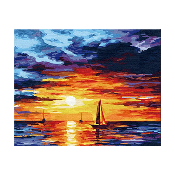 Adult Paint by Numbers with Frame - Supreme Sunsets Paint By Numbers With Frame Iconix 