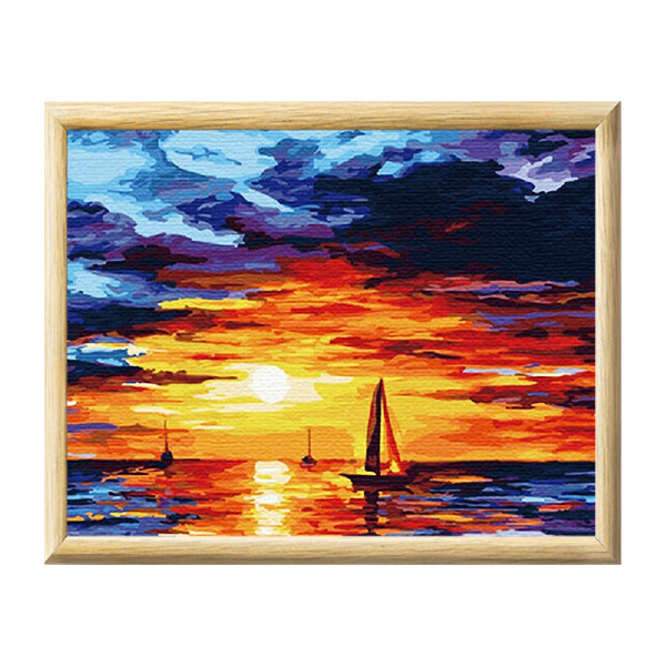 Adult Paint by Numbers with Frame - Supreme Sunsets Paint By Numbers With Frame Iconix 