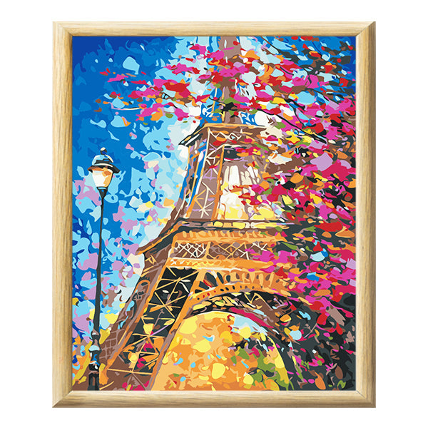 Adult Paint by Numbers with Frame - Terrific Tower Paint By Numbers With Frame Iconix 