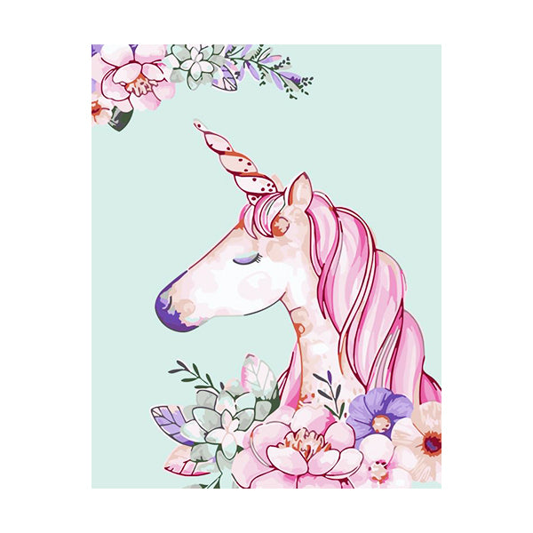 Adult Paint by Numbers with Frame - Unicorn Love Paint By Numbers With Frame Iconix 