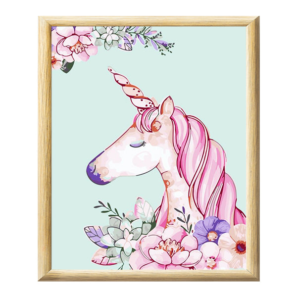 Adult Paint by Numbers with Frame - Unicorn Love Paint By Numbers With Frame Iconix 