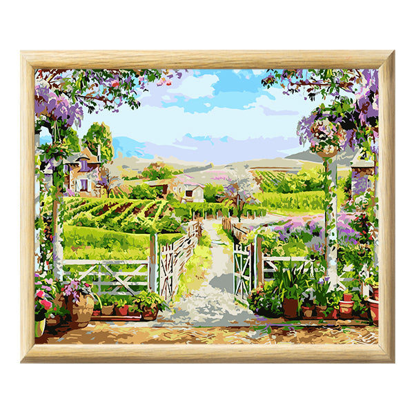 Adult Paint by Numbers with Frame - Vast Vineyards Paint By Numbers With Frame Iconix 