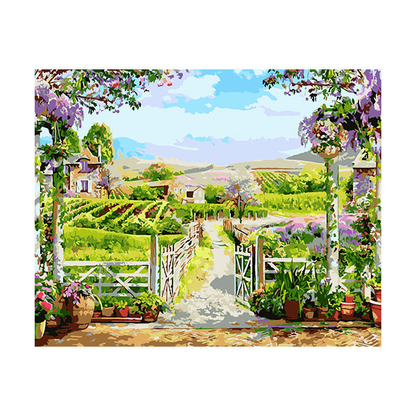 Adult Paint by Numbers with Frame - Vast Vineyards Paint By Numbers With Frame Iconix 