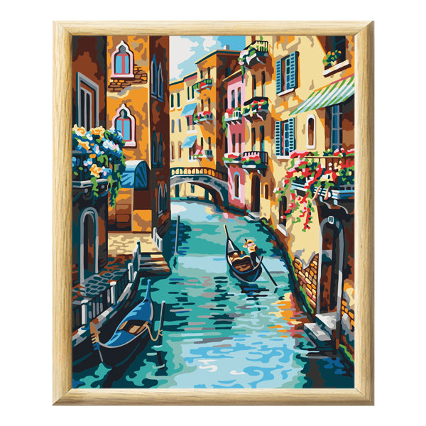 Adult Paint by Numbers with Frame - Venetian Pasttimes Paint By Numbers With Frame Iconix 