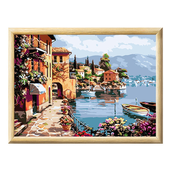 Adult Paint by Numbers with Frame - Villa Views Paint By Numbers With Frame Iconix 