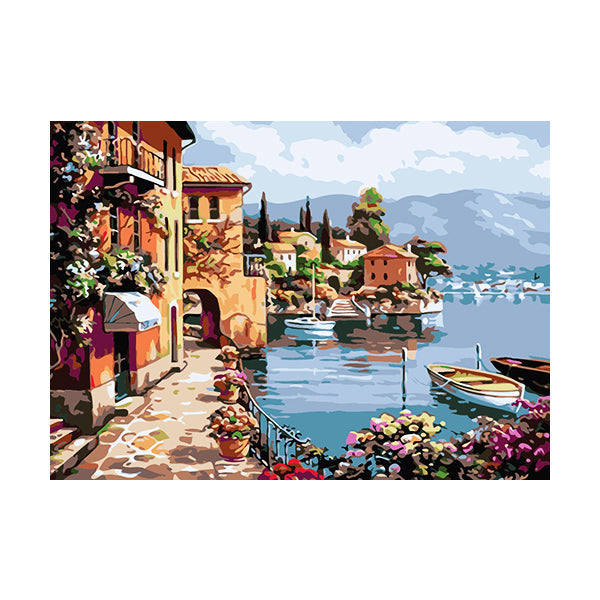 Adult Paint by Numbers with Frame - Villa Views Paint By Numbers With Frame Iconix 