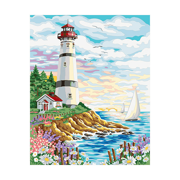 Adult Painting by Numbers - Lighthouse Paint By Numbers Iconix 