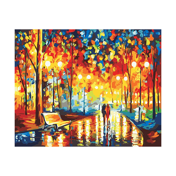 Adult Painting by Numbers - Rainy Day Strolling Paint By Numbers Iconix 
