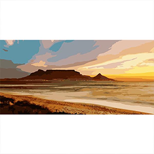 Adult Painting by Numbers - Table Mountain Golden Views Adult Painting by Numbers Iconix 