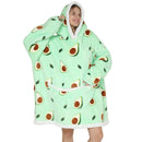 Adults Avocado Oversized Plush Blanket Hoodie Adult Blanket Hoodies Iconix 