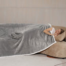 Adults Light Grey 2 in 1 Hooded Poncho Blanket Adult Blanket Hoodies Iconix 