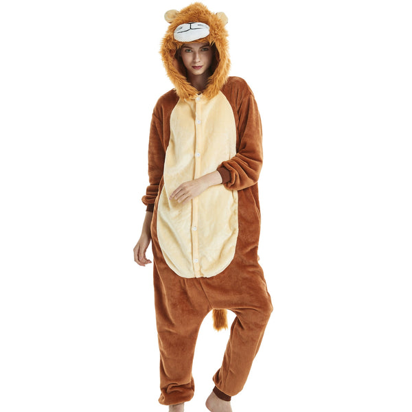 Iconix 1 Piece Unisex Comfortable Orange Adults Lion Onesie