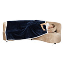 Adults Midnight Blue 2 in 1 Hooded Poncho Blanket blanket hoodies Iconix 