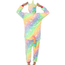 Adults Orange and Green Glow In The Dark Unicorn Onesie Adult Onesies Iconix 