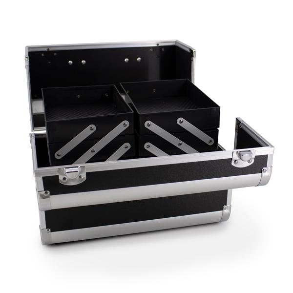 Aluminium Frame Fold-out Cosmetic Case - 740 Cosmetic Organiser Iconix 