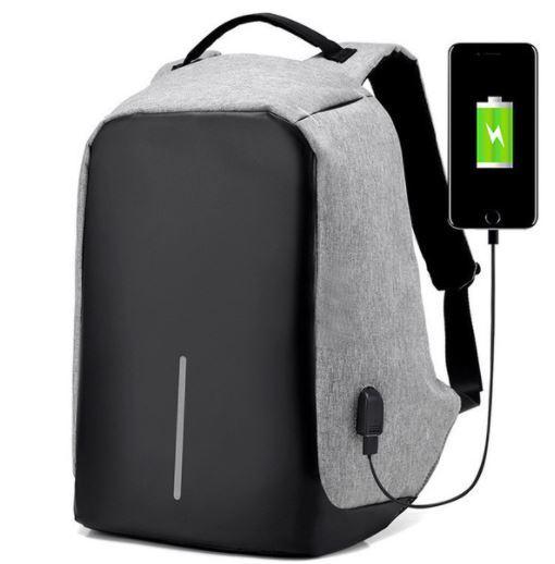 Anti-Theft Backpack with USB Charging Port Outdoor Iconix Grey 