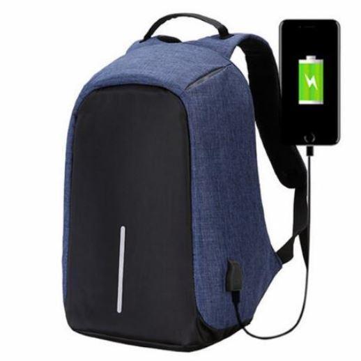 Anti-Theft Backpack with USB Charging Port Outdoor Iconix Navy Blue 