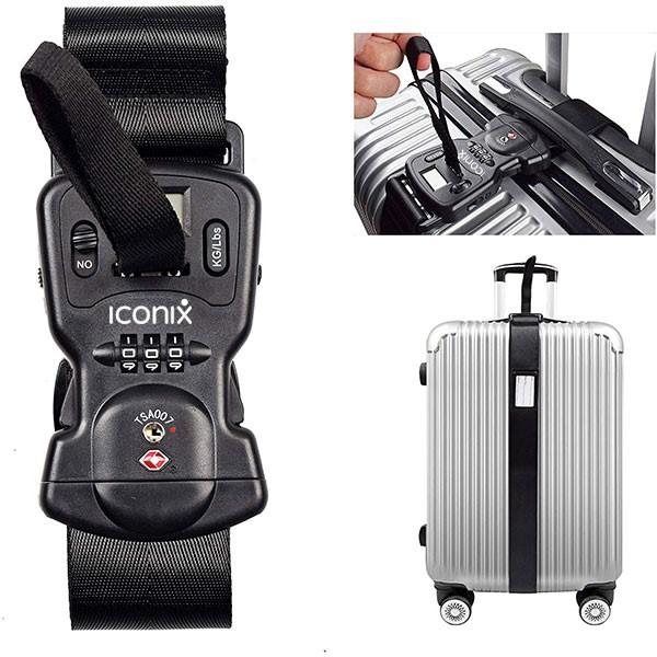 Anti-Theft Luggage Belt with Digital Scale and Double Lock Backpacks & Travel Iconix 