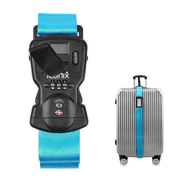Anti-Theft Luggage Belt with Digital Scale and Double Lock
