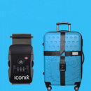 Anti-Theft Luggage Safety Belt with Double Lock– Black Iconix 