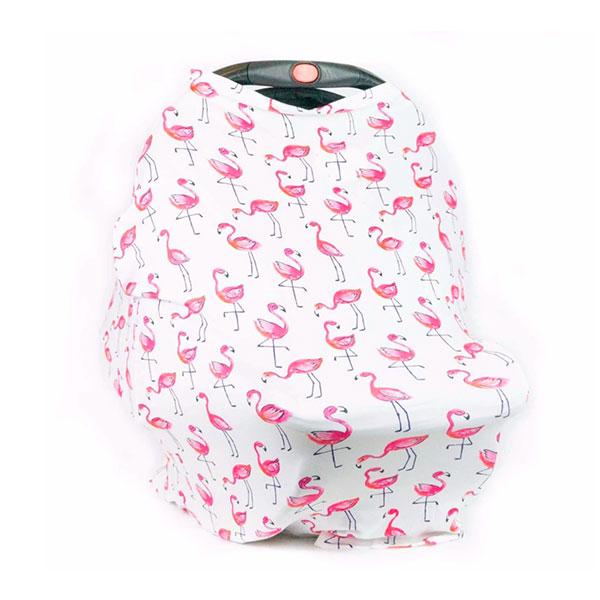 Baby Car Seat & Nursing Cover Iconix Flamingo 
