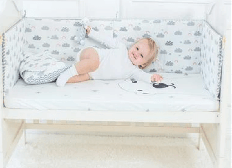 Baby Girl Crib Cotton Bumper Kids Iconix Cloud 