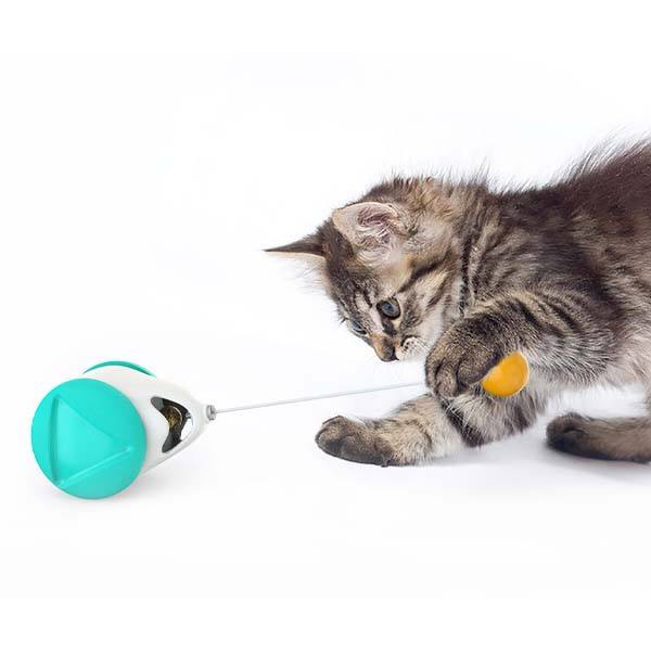 Ball and Feather Balancing Toy for Cats Iconix 
