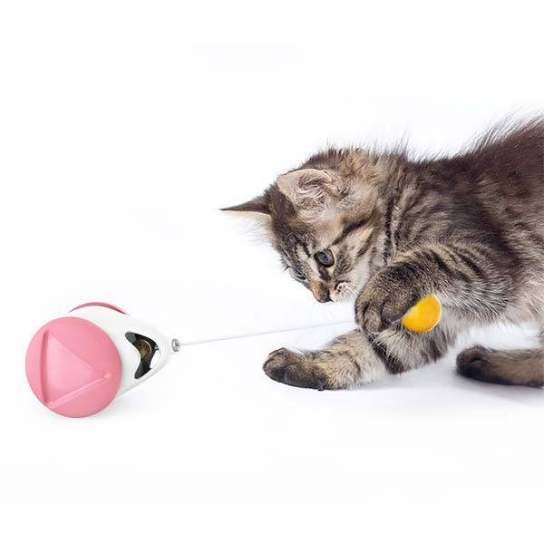 Ball and Feather Balancing Toy for Cats pets Iconix 
