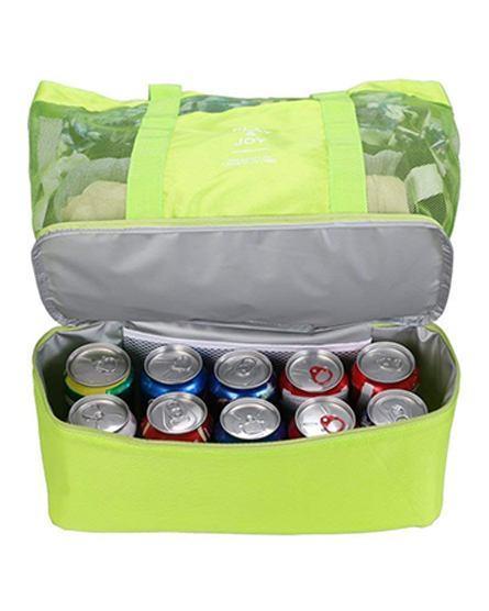 Beach and Picnic Tote Bag with Cooler Iconix Green 