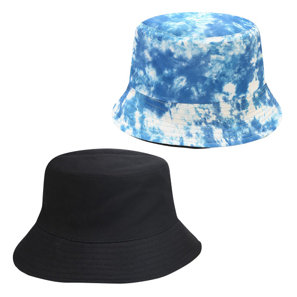 Blue and White Tie-Dye Bucket Hat bucket hat Iconix 