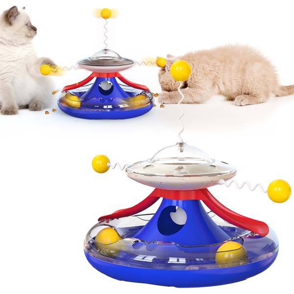 Cat　Blue　Carousel　Interactive　Toy