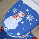 Blue Snowman Christmas Bathroom Decor | 3pc Party & Fun Iconix 