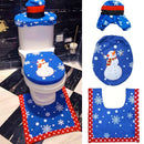Blue Snowman Christmas Bathroom Decor | 3pc Party & Fun Iconix 