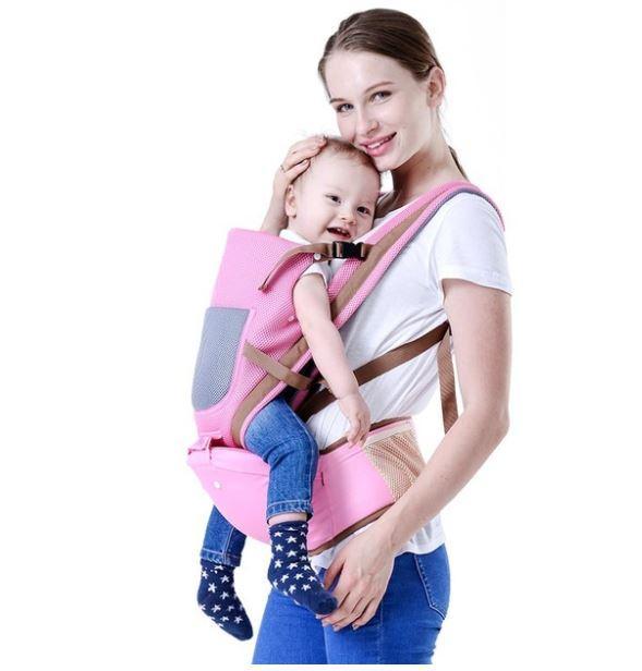 Breathable Multifunctional Baby Carrier Kids Iconix Pink 