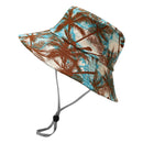 Brown Palms Bucket Hat with Drawstring bucket hat Iconix 