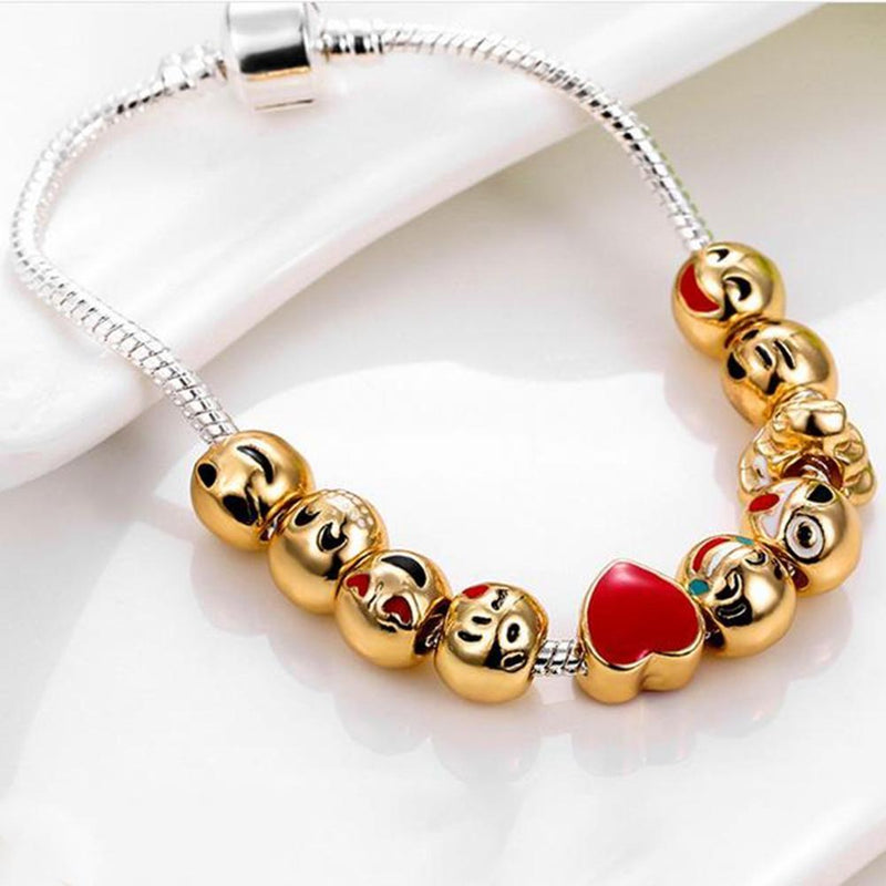 Charming Emoji Themed bracelet with 10 Emoji themed charms Jewellery & Watches Iconix 