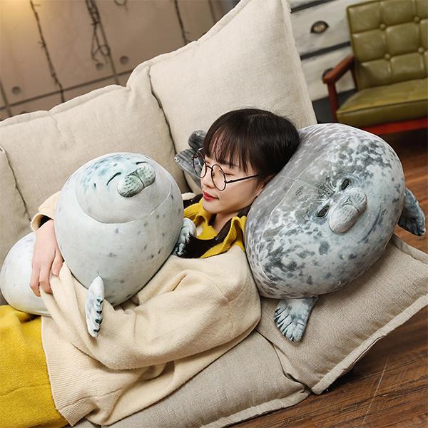 Chubby Seal Plush Toy and Pillow Kids Iconix 