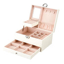 Convenient PU Leather Jewelry Storage Display Organizer with drawer Iconix 