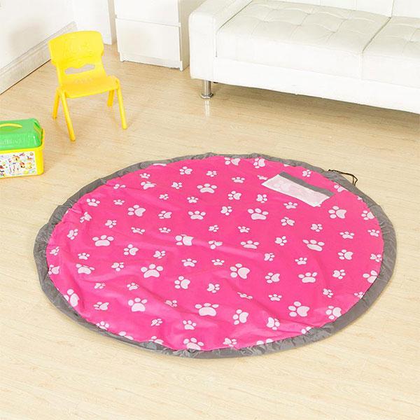 Convertible Toy Storage Bag and Play Mat - 150cm Storage & Organization Iconix Pink Paws 