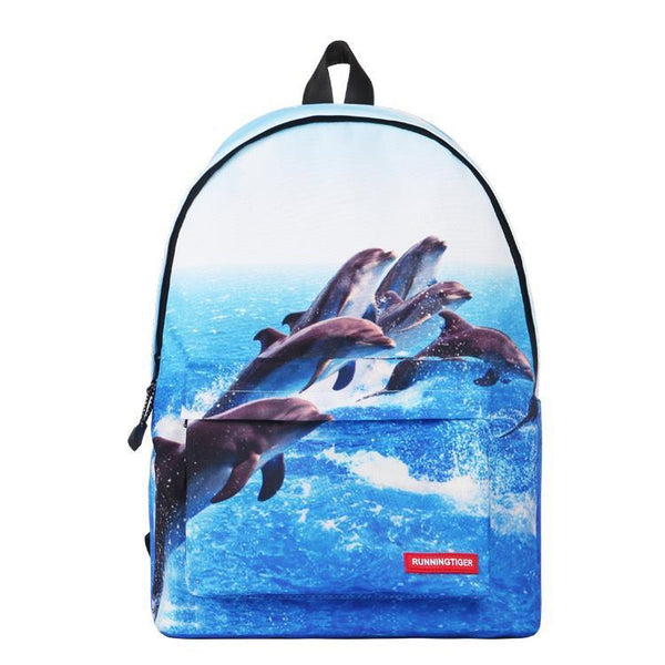 Dolphin Printed Backpack Backpack Iconix 